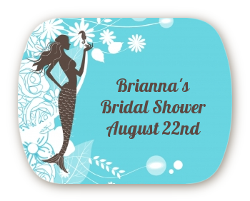 Mermaid - Personalized Bridal Shower Rounded Corner Stickers