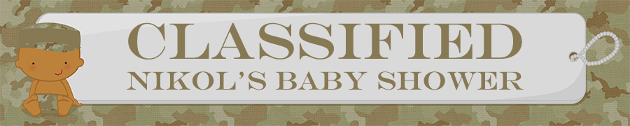  Camo Military - Personalized Baby Shower Banners Caucasian