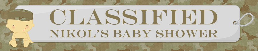  Camo Military - Personalized Baby Shower Banners Caucasian