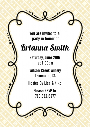 Modern Thatch Cream - Personalized Everyday Party Invitations