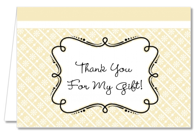 Modern Thatch Cream - Personalized Everyday Party Thank You Cards