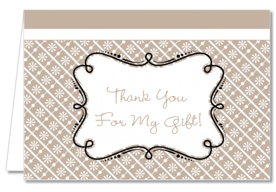 Modern Thatch Latte - Personalized Everyday Party Thank You Cards