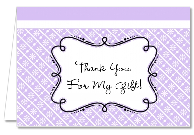 Modern Thatch Lilac - Personalized Everyday Party Thank You Cards