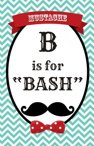 Mustache Bash - Personalized Birthday Party Wall Art