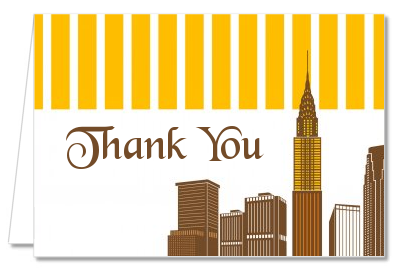New York City Skyline - Bridal Shower Thank You Cards