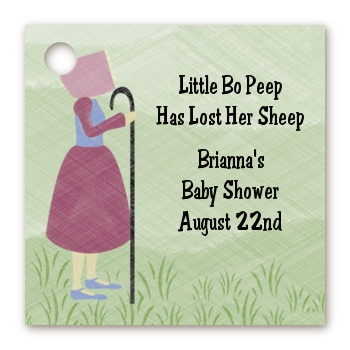 Nursery Rhyme - Little Bo Peep - Personalized Baby Shower Card Stock Favor Tags