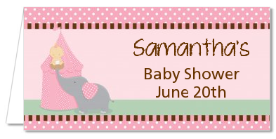 Our Little Peanut Girl - Personalized Baby Shower Place Cards
