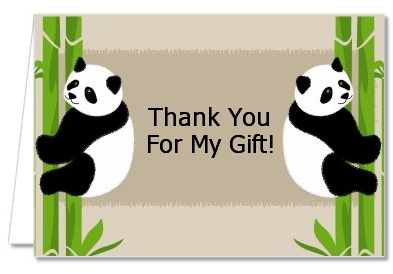 Twin Pandas - Baby Shower Thank You Cards