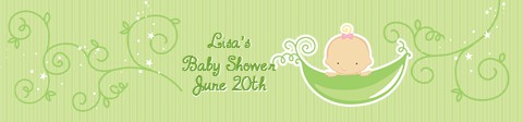  Sweet Pea Caucasian Boy - Personalized Baby Shower Banners Caucasian Boy