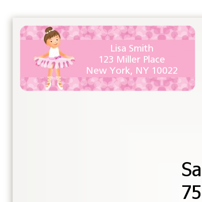 Ballet Dancer - Birthday Party Return Address Labels