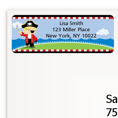 Pirate - Birthday Party Return Address Labels