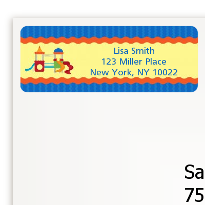 Playground - Birthday Party Return Address Labels