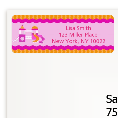 Playground Girl - Birthday Party Return Address Labels