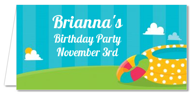 Pool Party - Personalized Birthday Party Place Cards