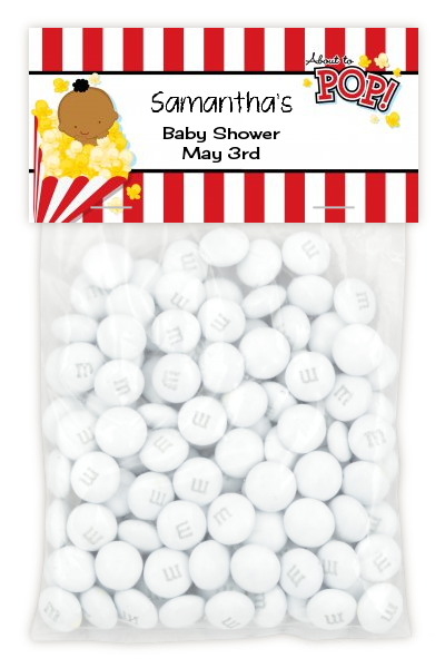  About To Pop &reg; - Custom Baby Shower Treat Bag Topper Caucasian