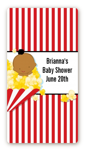  About To Pop &reg; - Custom Rectangle Baby Shower Sticker/Labels Caucasian