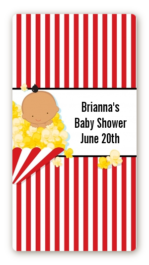  About To Pop &reg; - Custom Rectangle Baby Shower Sticker/Labels Caucasian