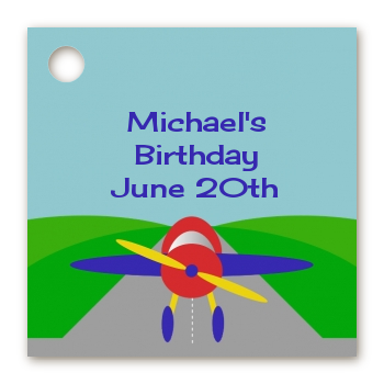 Airplane - Personalized Birthday Party Card Stock Favor Tags