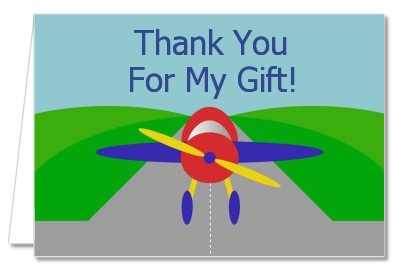 Airplane - Baby Shower Thank You Cards