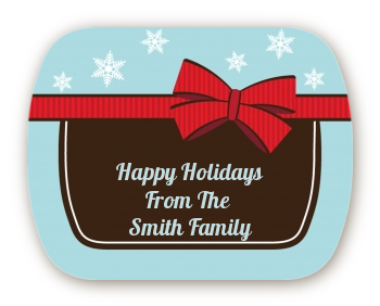 All Wrapped Up Gifts - Personalized Christmas Rounded Corner Stickers