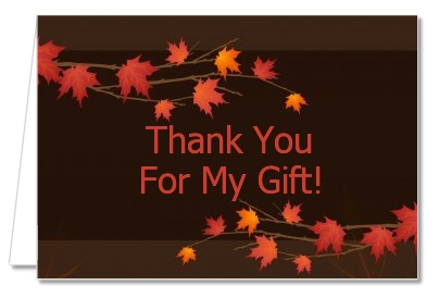 Autumn Leaves - Bridal Shower Thank You Cards
