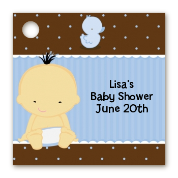Baby Boy Asian - Personalized Baby Shower Card Stock Favor Tags