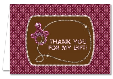 Baby Bling Pink - Baby Shower Thank You Cards
