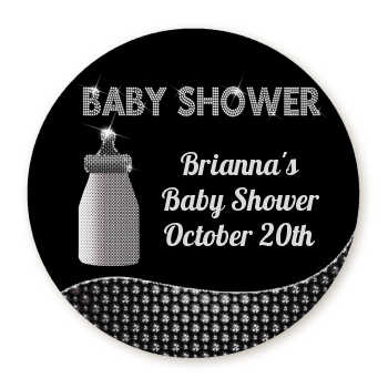  Baby Bling - Round Personalized Sticker Labels 