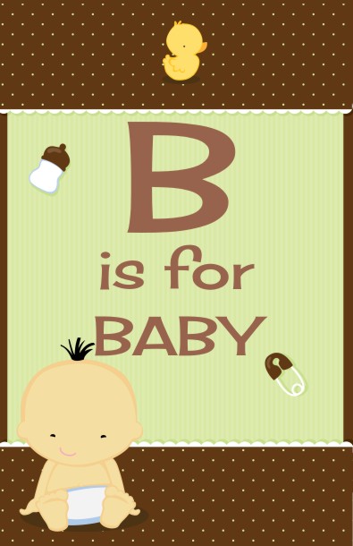 Baby Neutral Asian - Personalized Baby Shower Nursery Wall Art