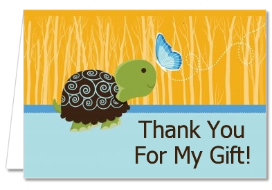 Baby Turtle Blue - Baby Shower Thank You Cards