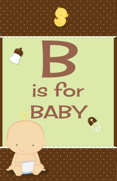 Baby Neutral Caucasian - Personalized Baby Shower Nursery Wall Art