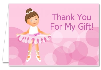 Ballet Dancer - Birthday Party Thank You Cards