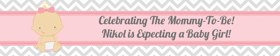  It's A Girl Chevron - Personalized Baby Shower Banners Caucasian