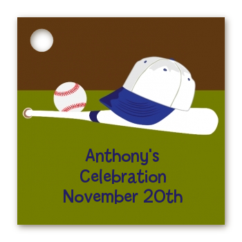 Baseball - Personalized Birthday Party Card Stock Favor Tags