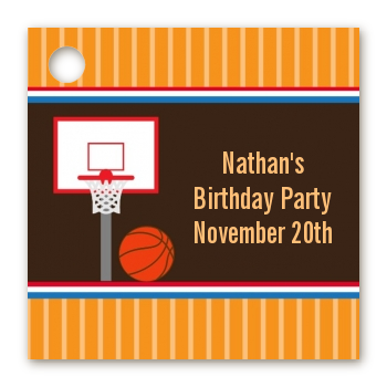 Basketball - Personalized Birthday Party Card Stock Favor Tags