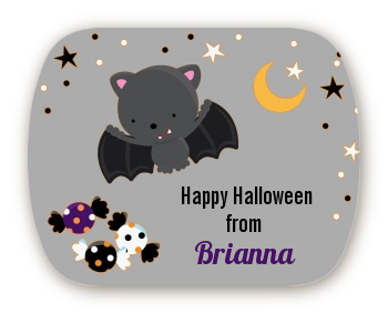 Bat - Personalized Halloween Rounded Corner Stickers