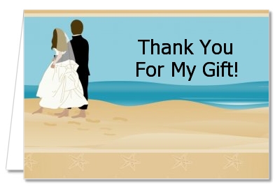 Beach Couple - Bridal Shower Thank You Cards