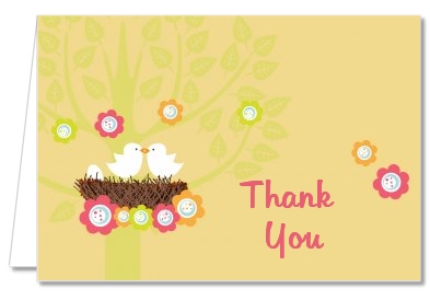 Bird's Nest - Baby Shower Thank You Cards