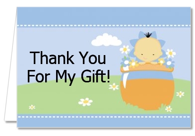 Blooming Baby Boy Asian - Baby Shower Thank You Cards