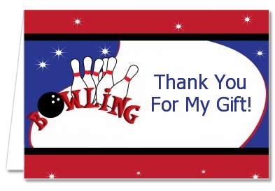 Bowling Boy - Birthday Party Thank You Cards