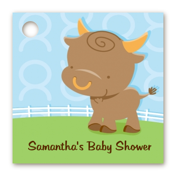 Bull | Taurus Horoscope - Personalized Baby Shower Card Stock Favor Tags