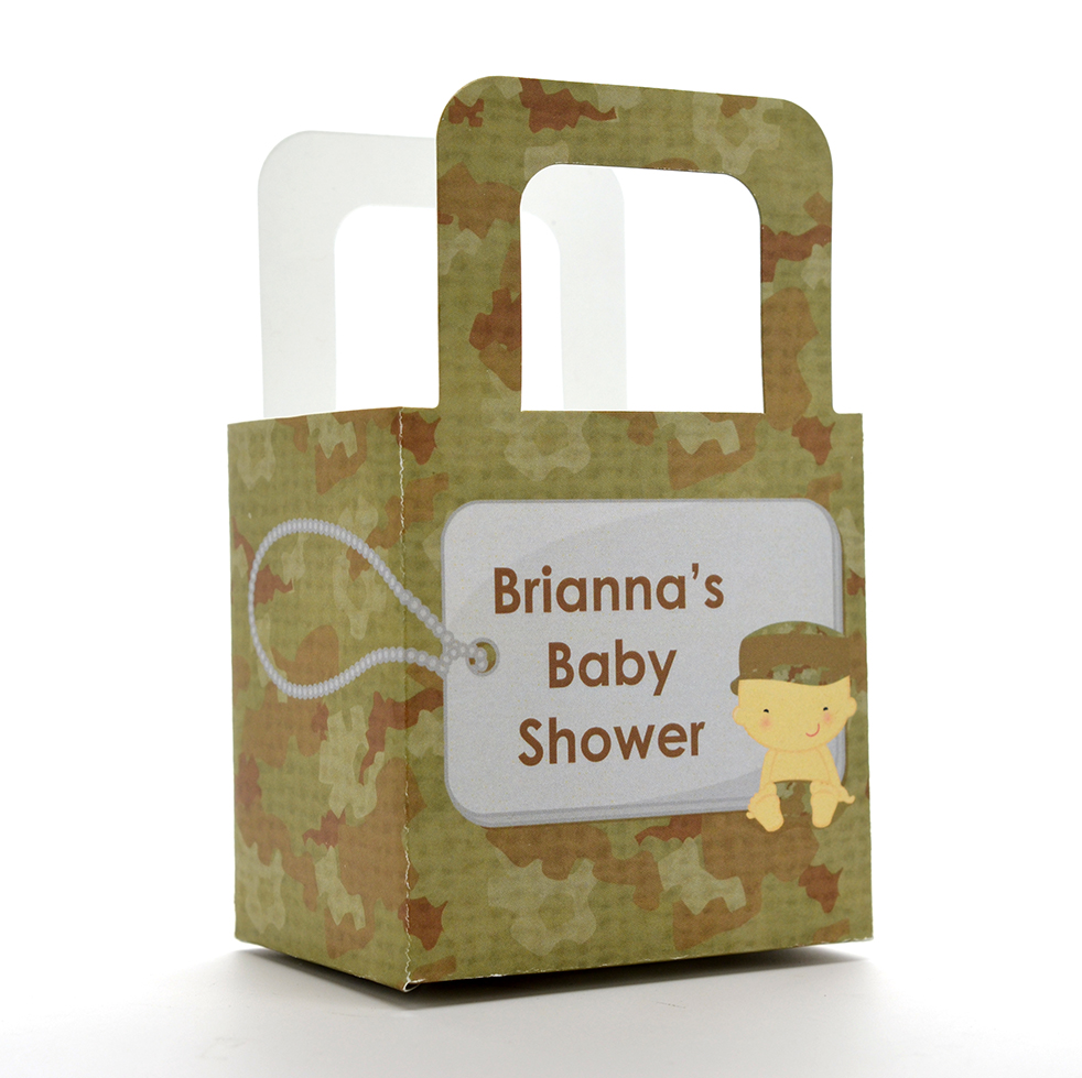  Camo Military - Personalized Baby Shower Favor Boxes 