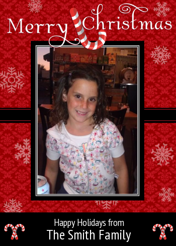 Candy Canes - Personalized Photo Christmas Cards