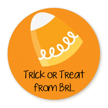  Candy Corn - Round Personalized Halloween Sticker Labels 