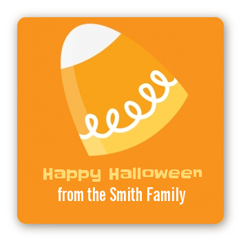 Candy Corn - Square Personalized Halloween Sticker Labels