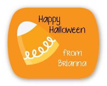 Candy Corn - Personalized Halloween Rounded Corner Stickers