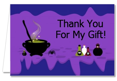 Cauldron & Potions - Birthday Party Thank You Cards