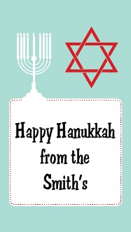 Celebrate Hanukkah - Custom Rectangle Hanukkah Sticker/Labels