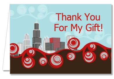 Chicago Skyline - Bridal Shower Thank You Cards