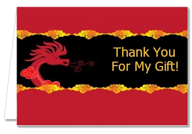 Chinese New Year Dragon - Baby Shower Thank You Cards